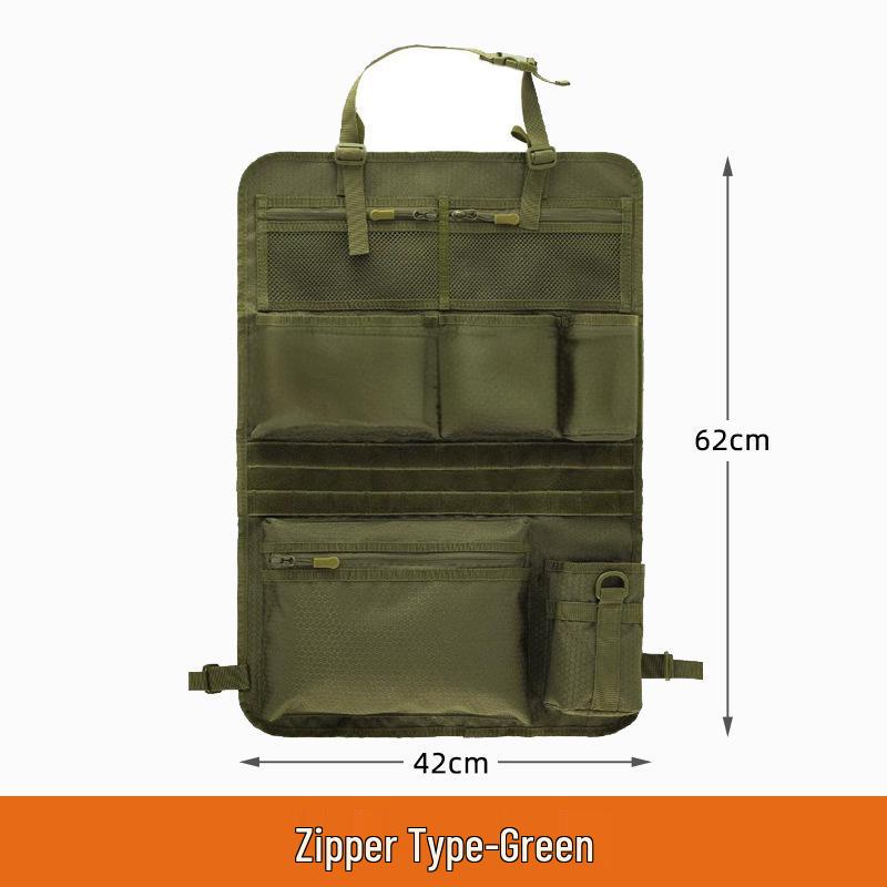 

Tactical Car Seat Back Storage Bag for Camping and Everyday Use 62x42 cm