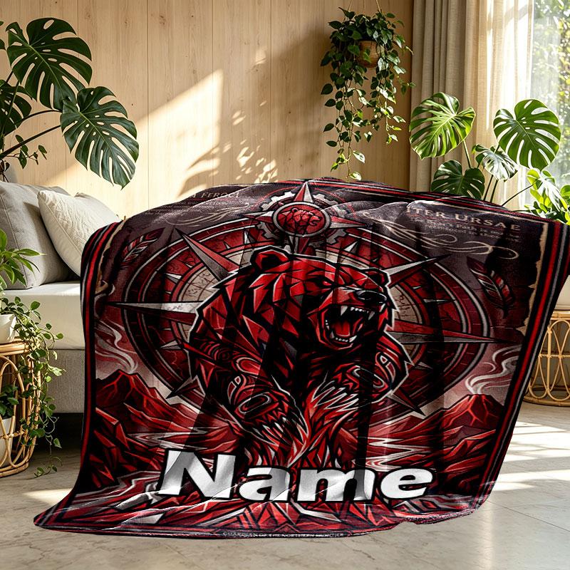 Custom Name Personalized North Sydney Bears Print Blanket, Home Decor, Bedroom, Sofa, Camping, Couch, Gifts for Birthday Christmas