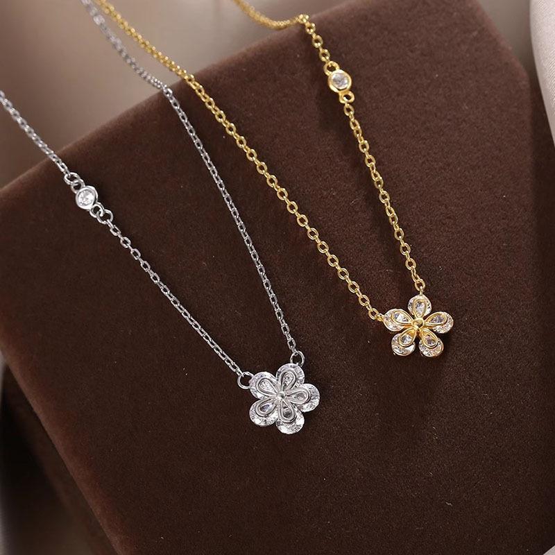 

Ожерелье с цветком из стерлингового серебра S925 женское