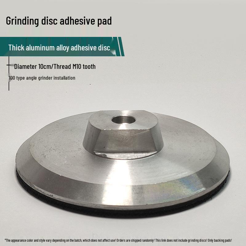 Self-Adhesive Stone Polishing Pad for Angle Grinders, Aluminum Alloy Disc with Water/Dry Grinding Capability and Sandpaper Suction Cup.