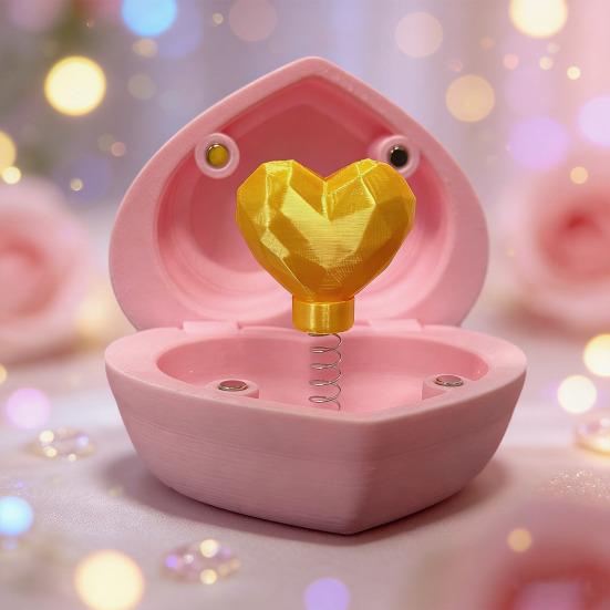 Yousheng Heart Shaped Gift Box Novelty Ring Box with Hearts Magical Surprise And Playful Ring Holder Valentine's Day Birthday Holiday Gifts