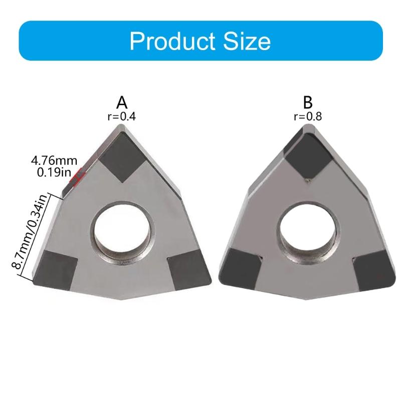 Turning Indexble Inserts WNMG080408 WNMG080404 Cubic Boron Nitride Suitable for Heat Treated Steel Accessories
