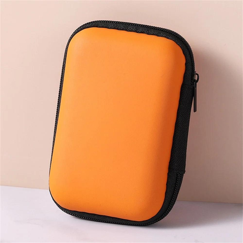 Portable Travel Zipper Storage Bag for Earphone Headphone Charging Cable Organizer EVA Protective Case Electronics Sundries