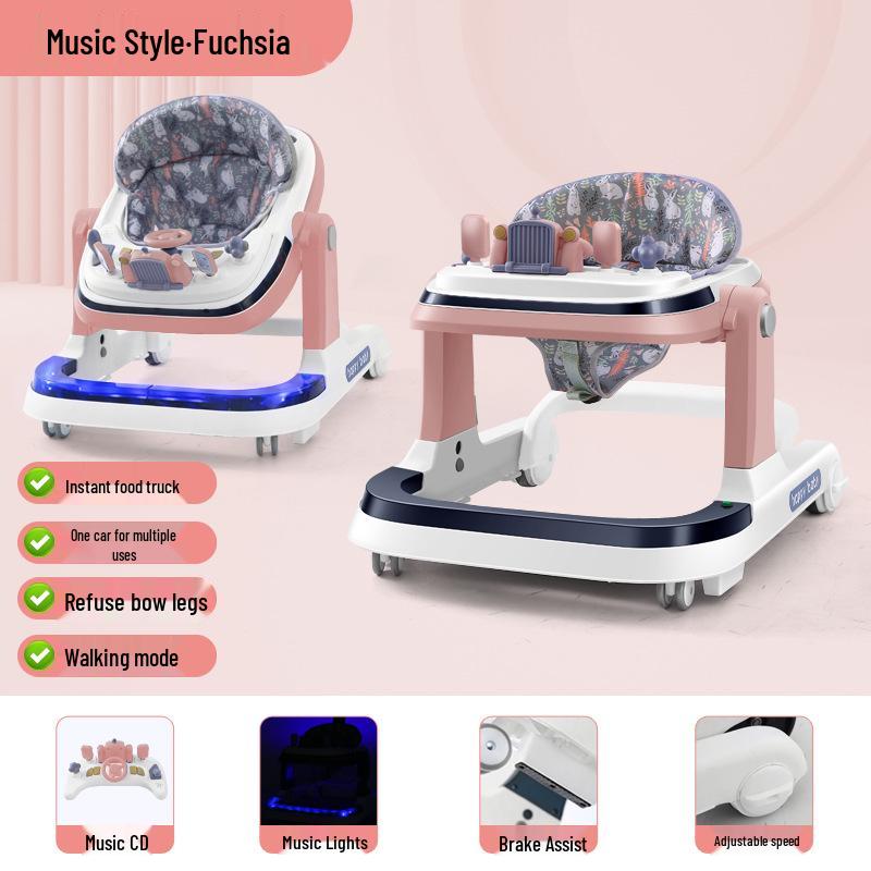 Rechargeable Remote-Controlled Baby Walker Car with Anti-Rollover Safety