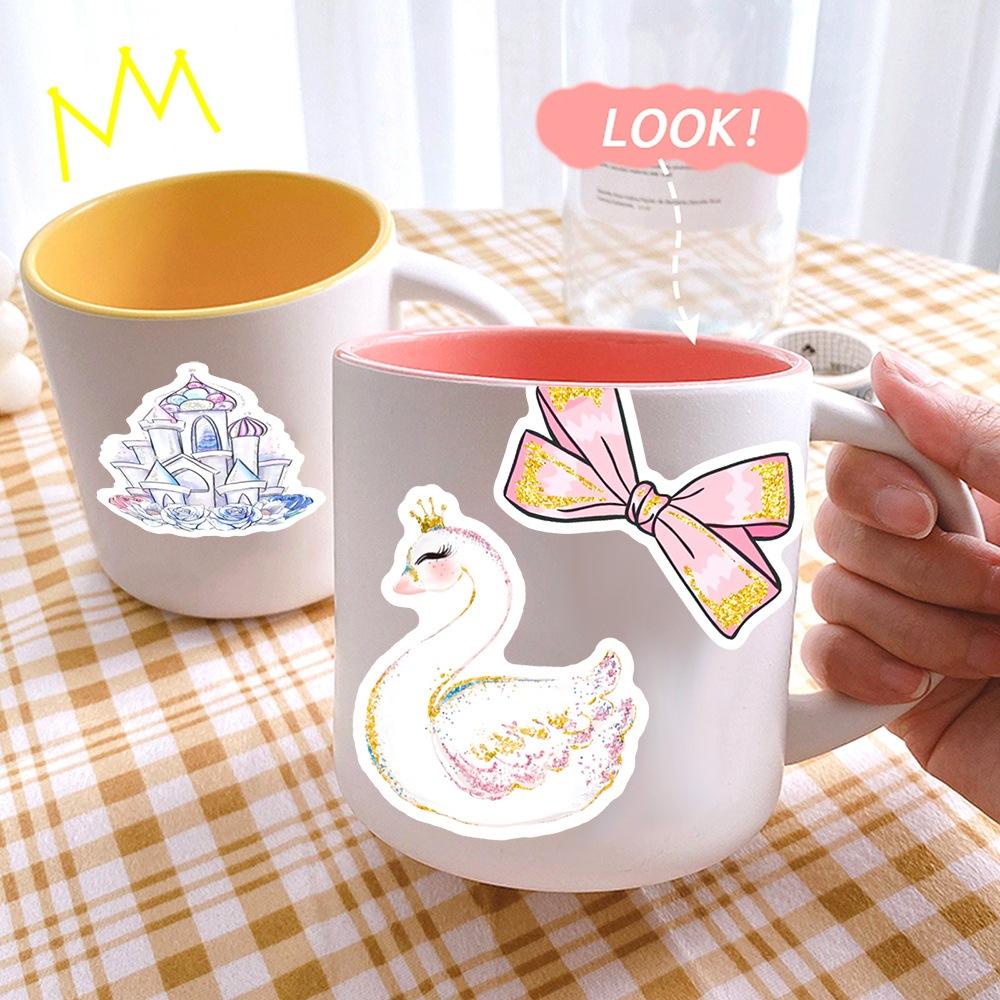 50Pcs Aesthetic Gilding Stickers Water Bottles Laptop Notebook Phone Case Waterproof Cute Ins Vsco Stickers For Teens Girls Kids