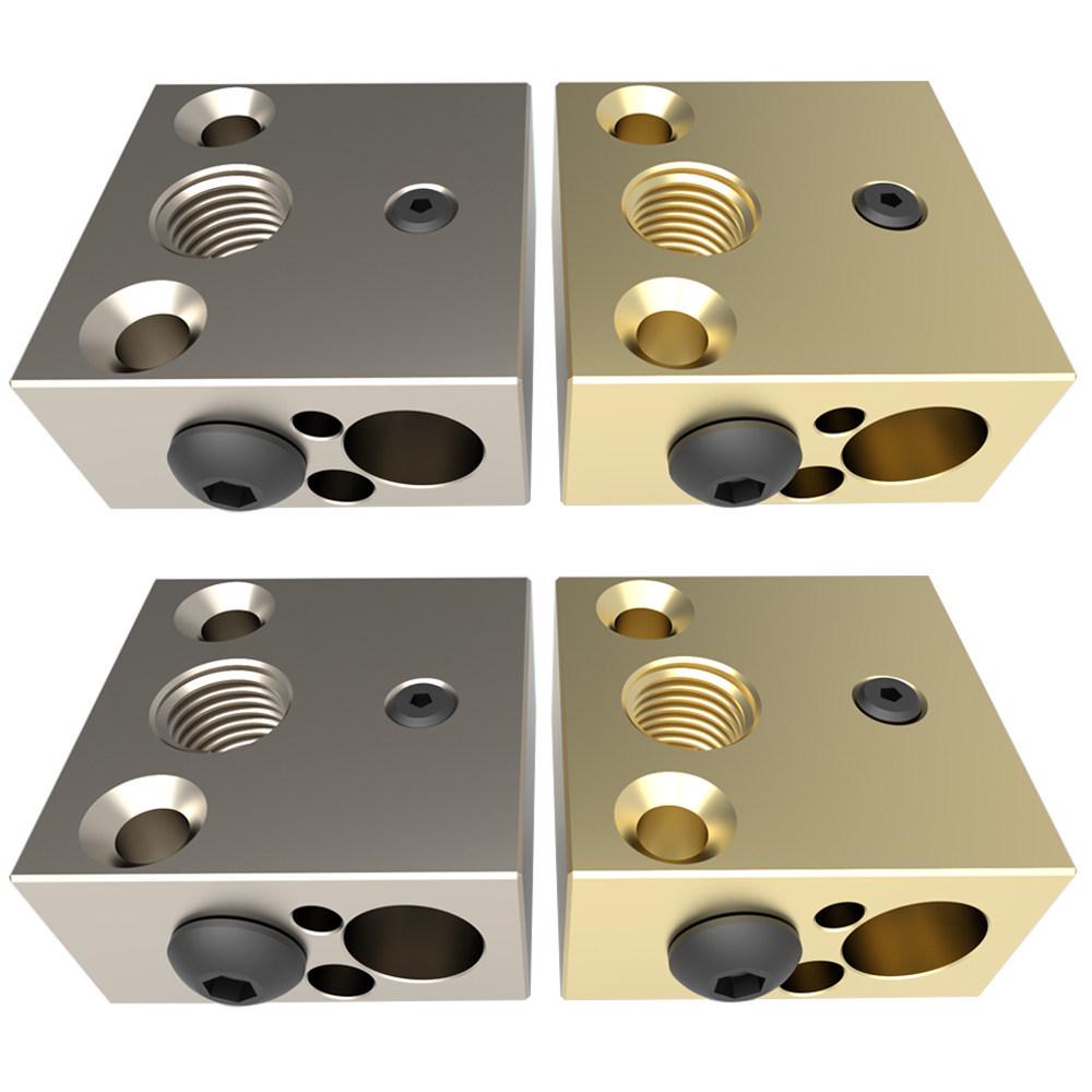 All-Metal CR10/Ender3/3S 3D Printer Hotend Heating Block Gold Aluminum Block + Silicone Cover