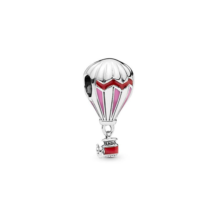 Pandora Red Hot Air Balloon Charm Women Jewelry Silver 798055ENMX Box