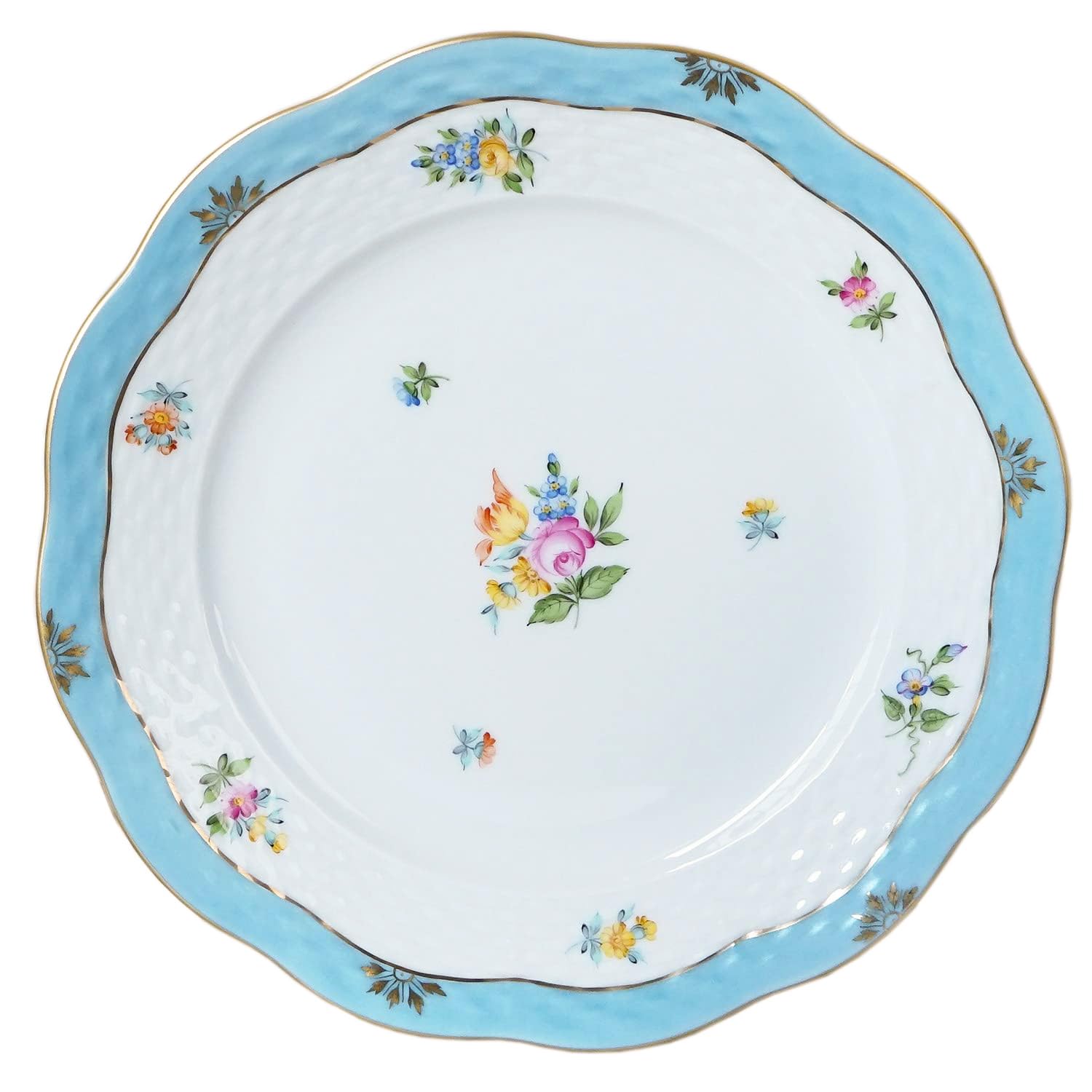

Herend Dessert Plate Rose Tulip Blue Plate Tableware 19cm Dish 517000 RTFB [Item]