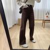 Maillard Women's High Waist Fleece Wide Leg Pants - Slimming, Brushed, Loose Fit, Floor-Length, Autumn/Winter.