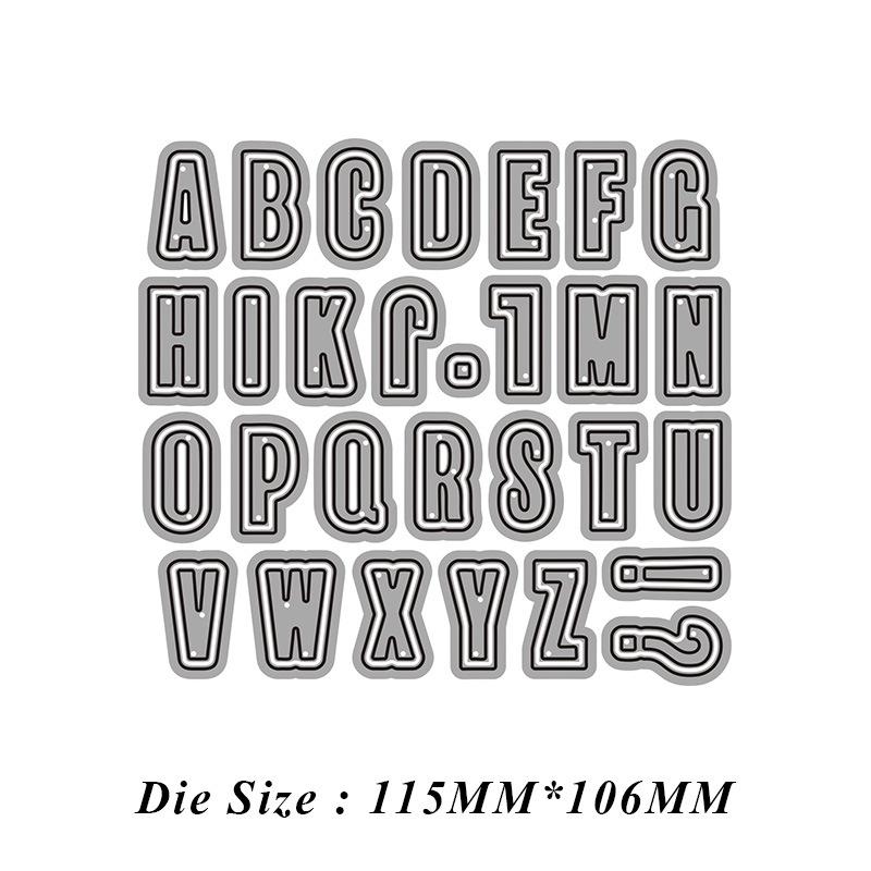 

2140 English Alphabet Metal Carbon Steel Die-Cutting Mold for DIY Projects - April New Arrivals 115*106mm 23g each срібний