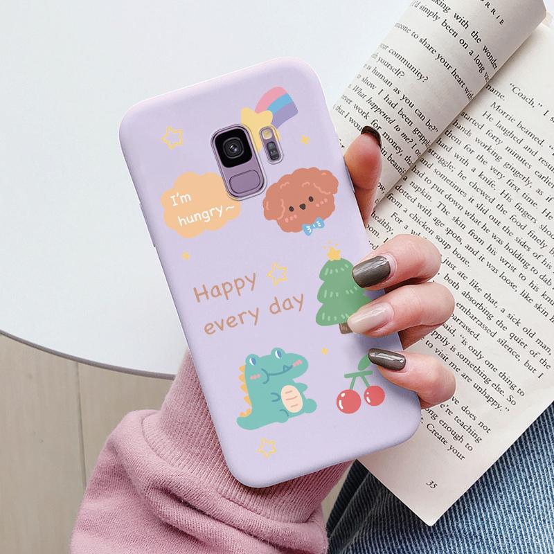 For Samsung Galaxy S9 S 9 Plus Cover Cute Cartoons Heart Cat Soft Silicone Shockproof Phone Case For Samsung S9 S9+ Funda Bumper