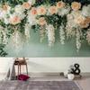 2D Flat Printing Champagne Rose & Wisteria Hanging Flower Backdrop