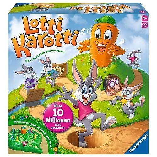Jeu de société - ravensburger - lotti karotti - course de lapins - 2 joueurs ou plus - 4 ans et plus