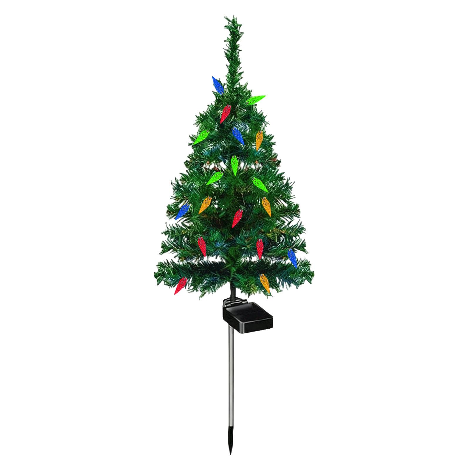 

Solar Powered Christmas Tree Outdoor Christmas Decoration Garden Column Light Tree Light Outdoor Christmas Tree Light Suitable For Path Terrace Court One Size
