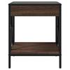 Nightstand with Infinity LED Brown Oak Effect 40 x 40 x 49 cm