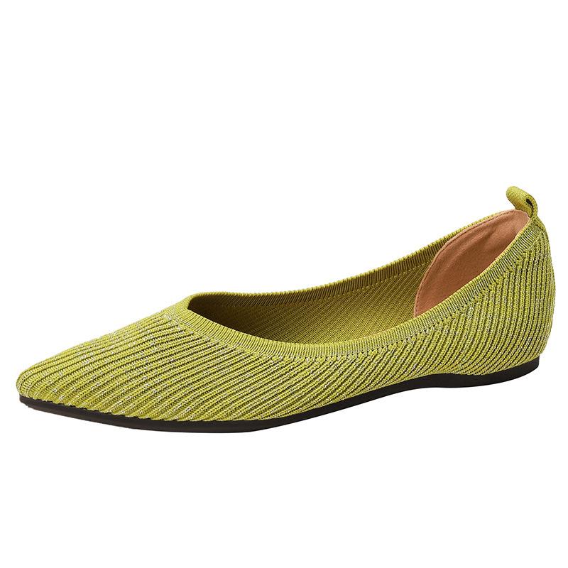 

Модные эластичные трикотажные мокасины с прямым зерном, дышащие, удобные рабочие туфли, короткие, без застежек, модные женские туфли на плоской подошве, легкие мокасины для вождения 36(Foot23cm) королевский синий