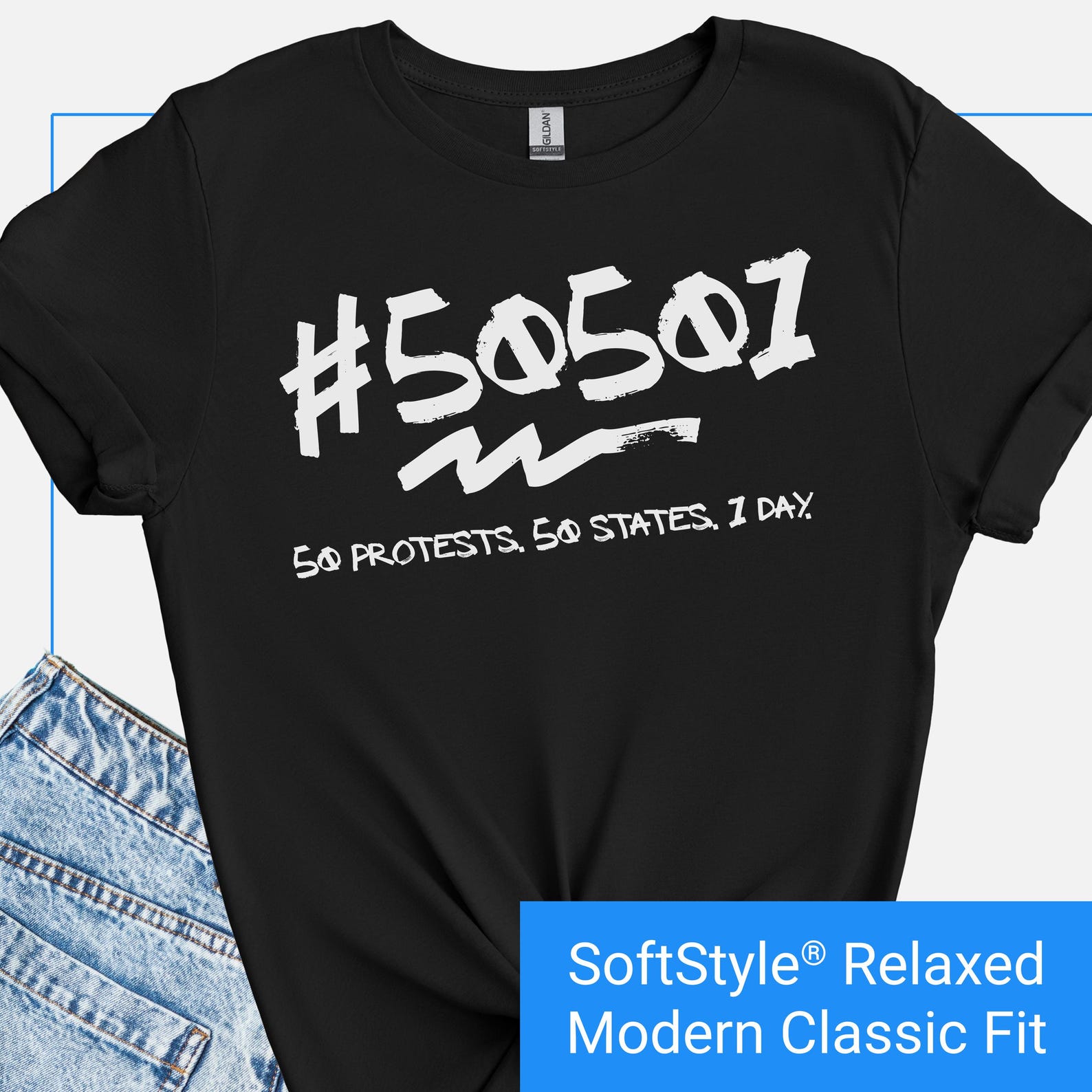 50501 Protest T-Shirt, 50501 Anti Trump Graphic Tee, 50501 Movement Shirt, Anti MAGA Shirt, Political Protest Tshirt, Resist Trump Tee 2XL