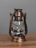 Vintage Wrought Iron Kerosene Hurricane Lamp - Nostalgic Camping Decor & Photography Prop
