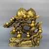 Pure copper longevity home and office decorative craft ornament, fortune gourd fairy peach birthday gift