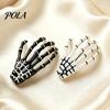 2Pcs Gothic Dark Style Hairpins, Hair Pins for Bangs, Skeleton Hand Bone Hair Clips for Halloween Cosplay Photography Props