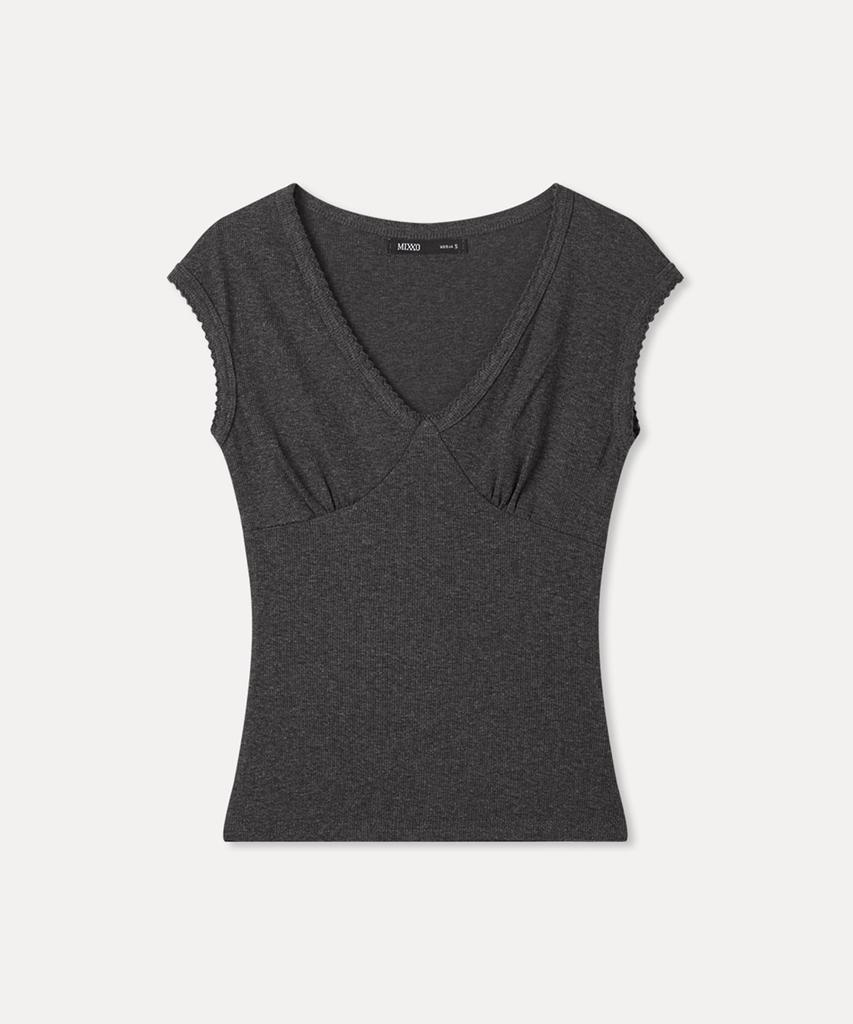 MIXXO Lace Cap Sleeve T-Shirt_Miwhwg49Ss