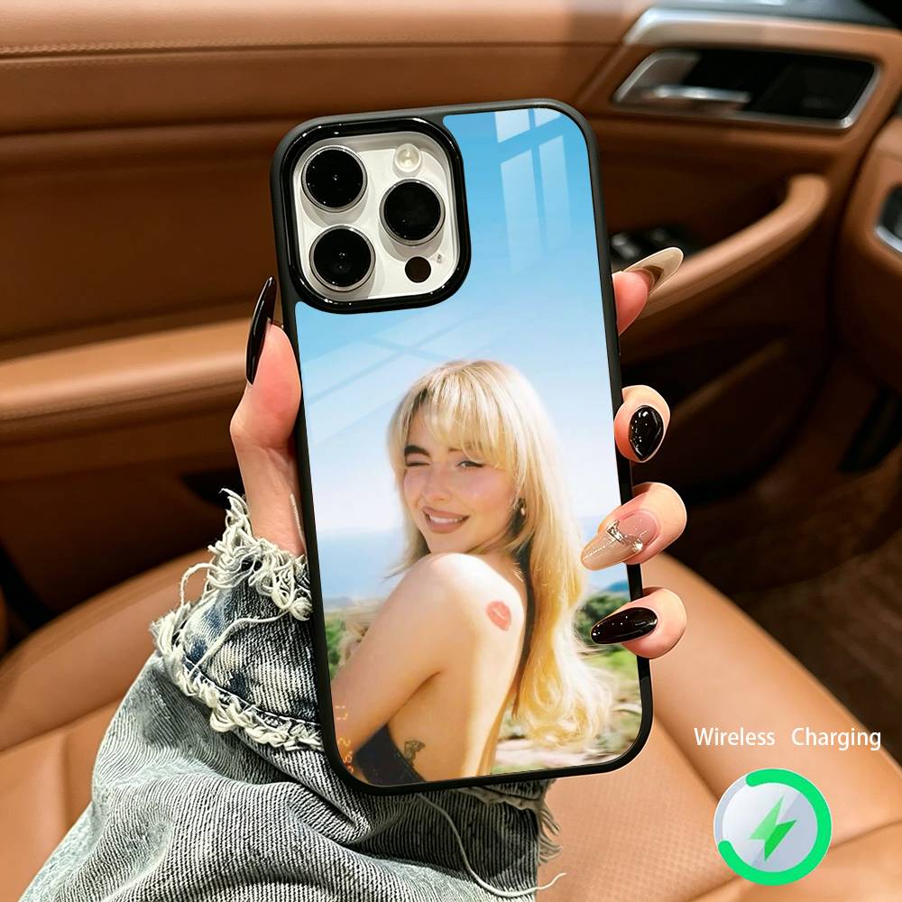 Singer S-Sabrina C-Carpenter For IPhone17 16 15 14 13 12 11 Plus Pro Max Plus Wireless Charger Phone Case