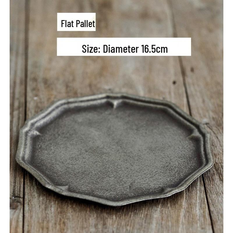Bandeja de Bolo de Ferro Vintage Desgastado para Casamento e Decoração de Casa
