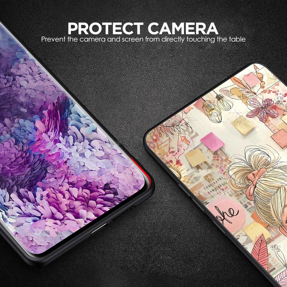 Cartoon-Mädchen-Handyhülle für Samsung Galaxy A55 A35 A15 A14 A13 A25 A54 A51 A71 A72 A73 A32 A52 A41 5G Weiche TPU-Schale Fundas Taschen