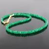 Fashion Green Stone Round Bead Adjustable Necklace For Women
