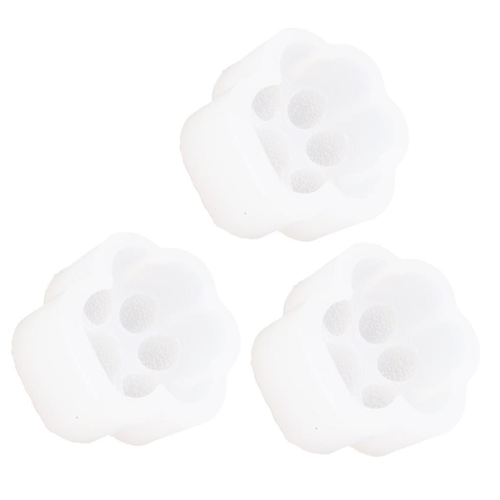 3 Stück Katzenpfote Silikonform Hochelastisches Silikon Katzenpfote Weit verbreitete Silikon Backform für Halskette Schlüsselanhänger DIY