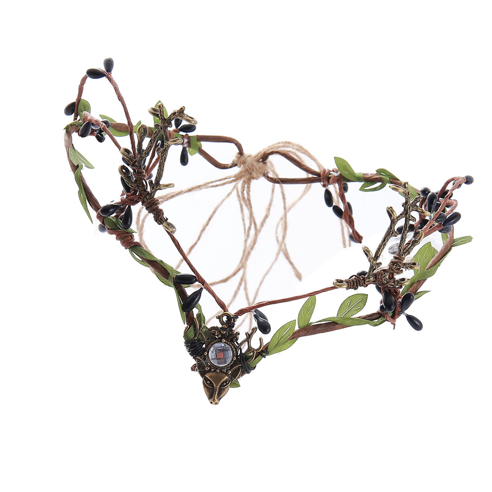 Fairies Crown Leaf Circlet Fairies Headpiece Fairies Headband for Women Halloween Christmas Wedding