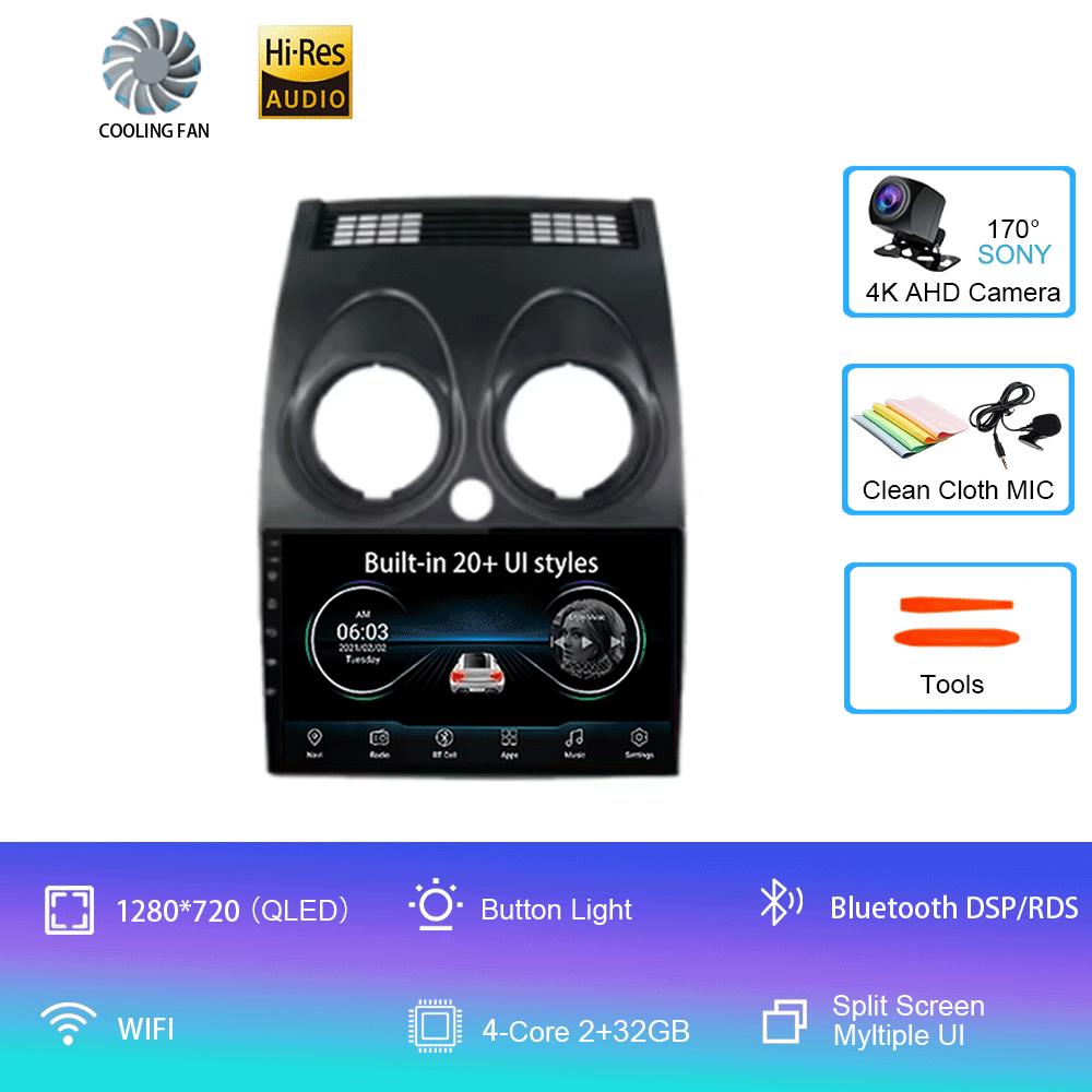 

Автомобильное радио для Nissan Qashqai Rogue 2008-2013 Android 14 мультимедийный проигрыватель GPS навигация Carplay Android Auto 4G WIFI CHINA