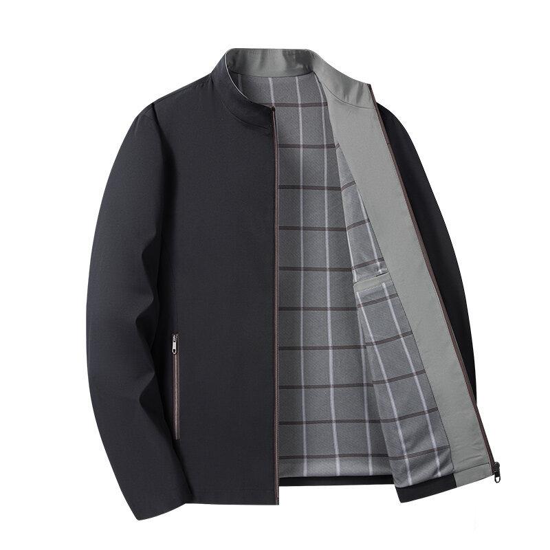 New Spring and Autumn Thin Business Jacket Men's Stand-up Collar Versatile Jacket Men's Casual Men's Jacket