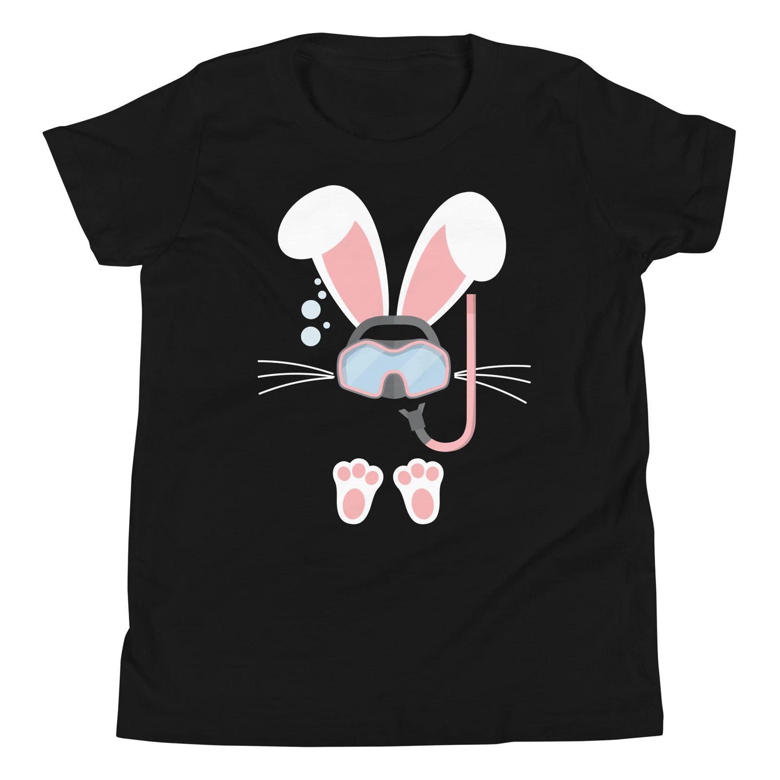 Easter Bunny Funny Rabbit Scuba Mask Scuba Diver Scuba Diving Youth T-Shirt 140