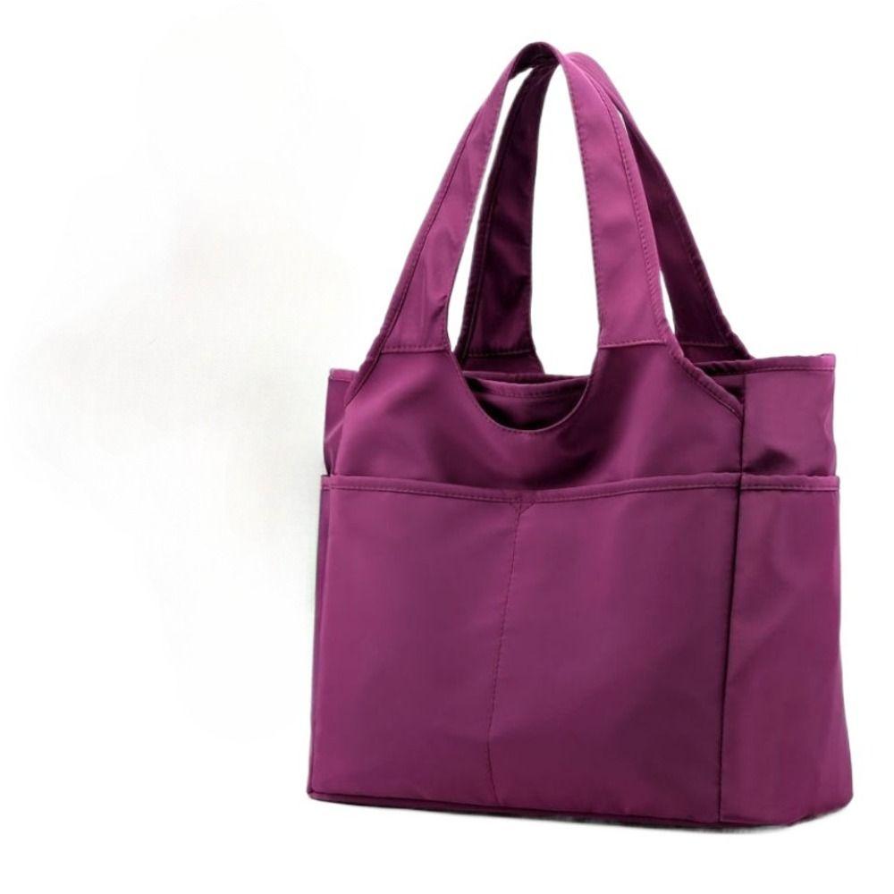 Large Capacity Nylon Shoulder Bag Oxford Cloth Handbag Portable Underarm Tote Bag  Travel