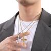 Kalen Shiny Gold Color Corss Pendant Necklace for Men Women Hip Hop Stainless Steel Jewelry Trendy Accessories Gift  Wholesalers