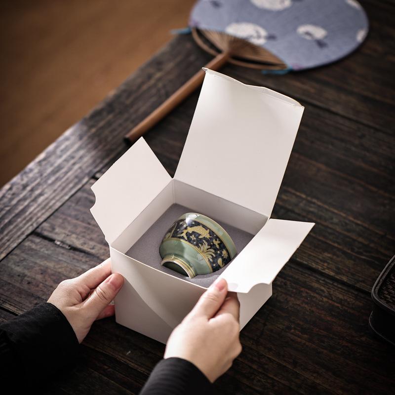 Tea cups specially designed for stove tea brewing, celadon master cups, high-end tea tasting cups, large single tea sets, personal tea cups as gifts