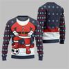 Christmas Element Pattern Men's Sweatshirt Santa Claus 3D Print Pullover Autumn Women Crew Neck Hoodie Long Sleeve Kids Tops