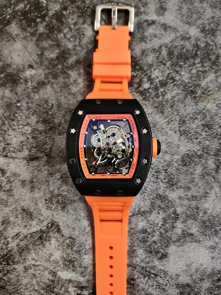 Men's Tonneau Quartz Sports Watch - Double-Sided Hollow Design