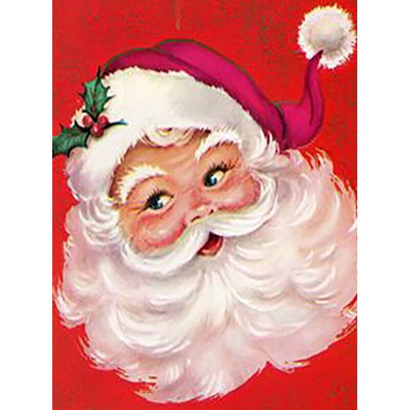 New 5D DIY Diamond Painting Christmas Diamond Embroidery Santa Claus Cross Stitch Full Round Drill Home Decor Manual Gift