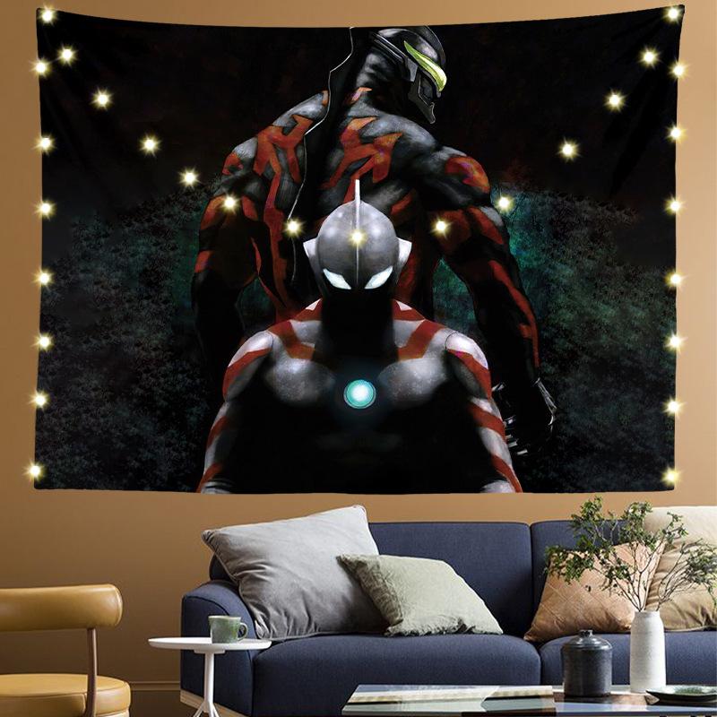 Ultraman Cartoon Wall Hanging for Children's Room Decoration Background Cloth