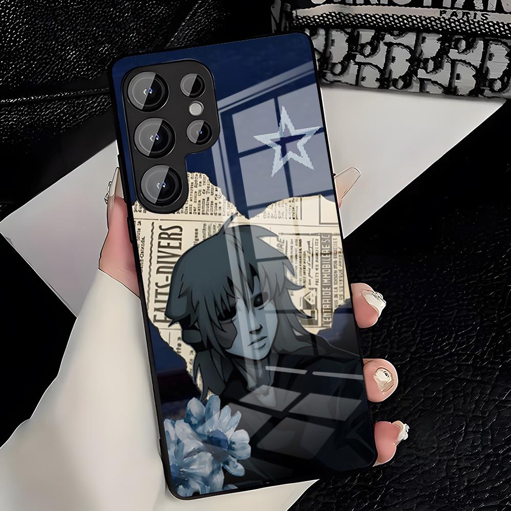 

Чехол для телефона S-Sally Face для Samsung A25 A13 A33 5G A54 A36 A35 A56 A52 A14 Ударопрочная стеклянная крышка Samsung A34