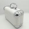 Aluminum Alloy Portable Cosmetic & Jewelry Case with Mirror