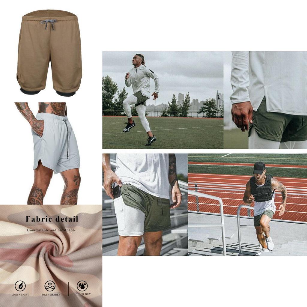 Men's Gym Fitness Bodybuilding Jogging Sport Shorts Casual Pants With Secure Pockets For Enhanced Convenience