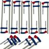 4pcs Quick Slide F Clamp Set for Woodworking, 12" - Durable Cast Iron Construction
