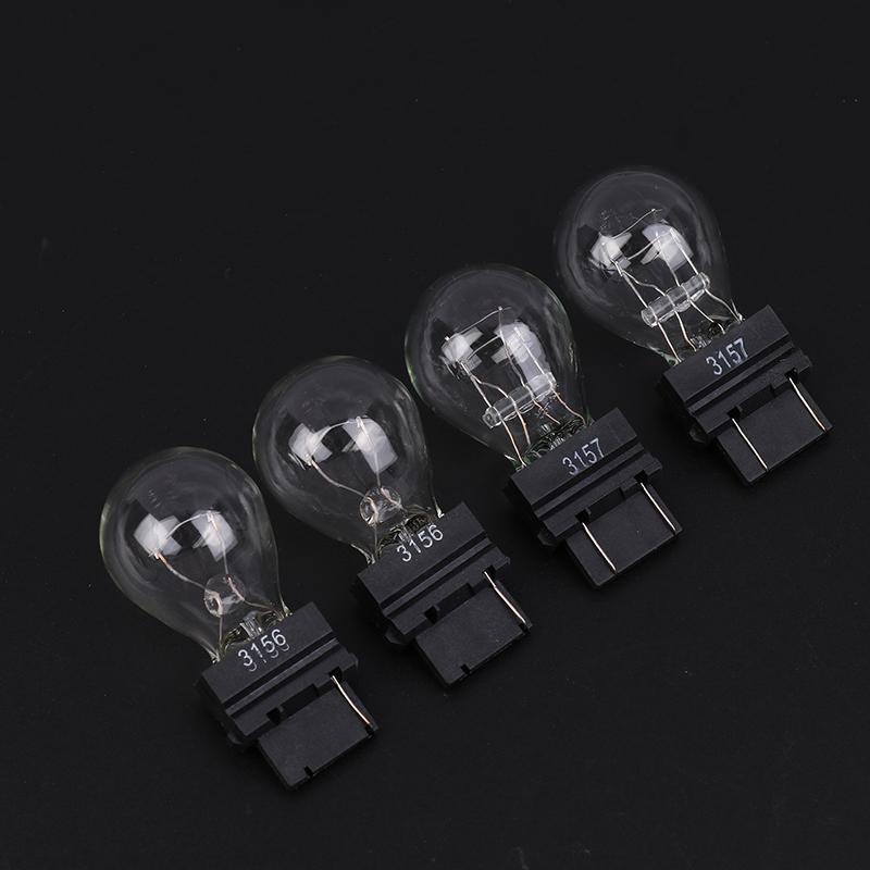 2Pcs 3156/3157 12V 21/5W Led Bulbs Clear Shell Tail Signal Light Bulbs Replacement Car Tail Brake Light Backup Reverse Lamp