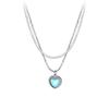 Elevate your summer style with the "Moonlight Dazzle Heart Pendant Necklace" - a chic Qixi gift perfect for your girlfriend.