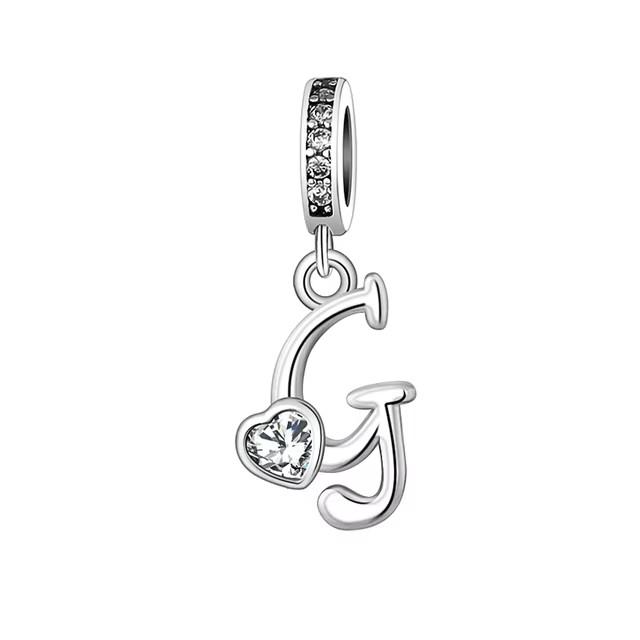 High Quality Copper Twenty-Six Letters Diy Bead Pendant Fit Original Bracelet Charm Jewelry Gift