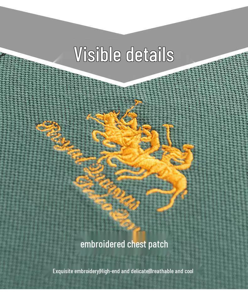 New Men's Embroidered Non-Iron Polo Shirt: High-Quality, Long-Sleeved Casual Business Top for Autumn and Winter.
