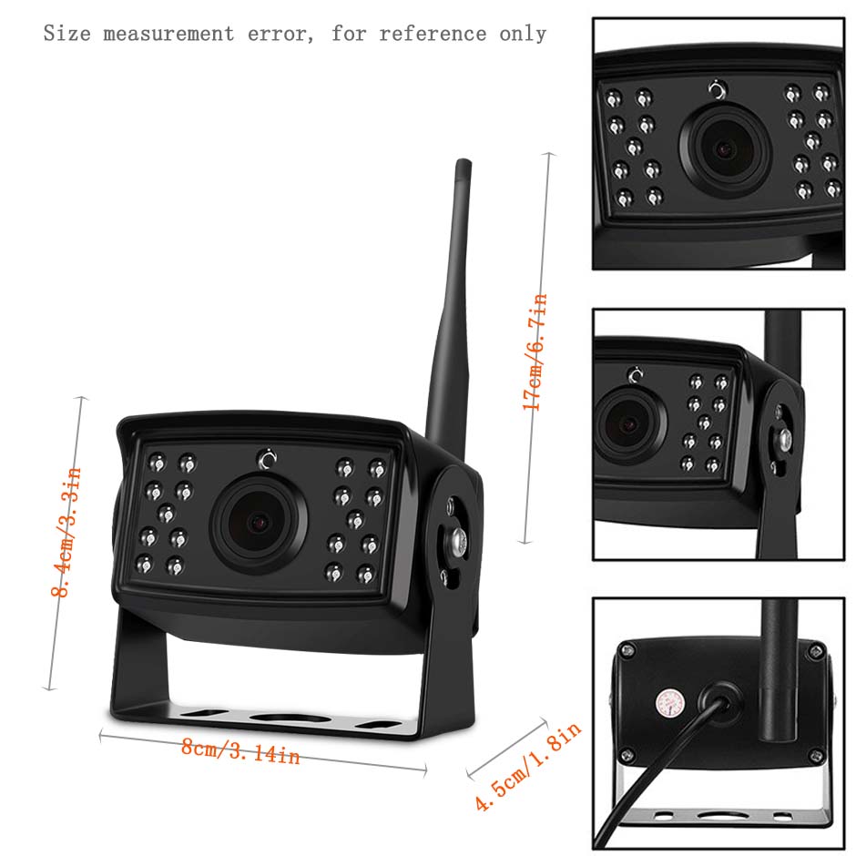 WiFi HD Wireless Night Vision Vehicle Backup Camera Bus Van Truck RV Car DVR Front Rear View Camera For IOS and Android Phone
